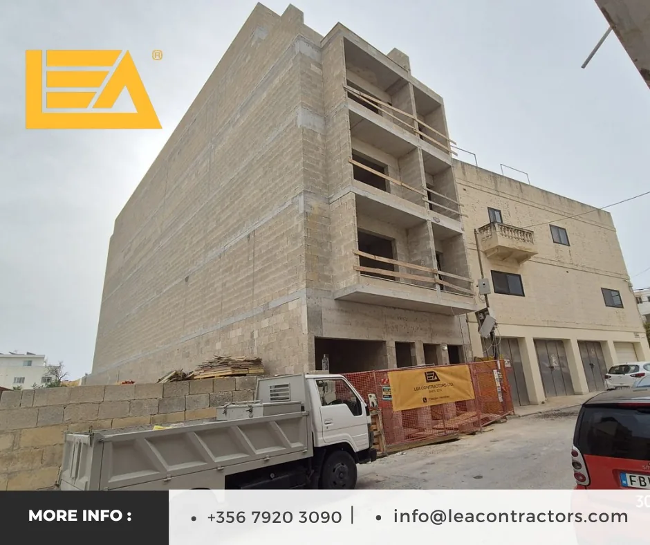 New build construction in Malta